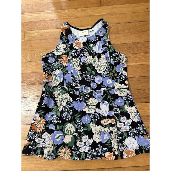 Anthropologie Maeve Size S Brenner Floral Peplum Tank Top - Picture 2 of 6